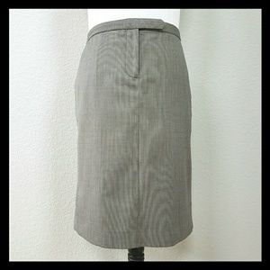 J. Crew Gray Mini-Check Suit Skirt